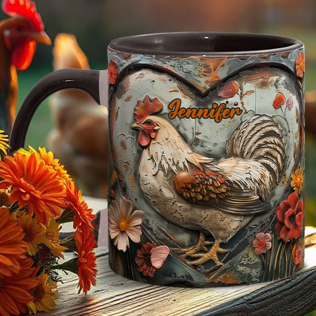 Stunning Chicken - Personalized Chicken Accent Mug