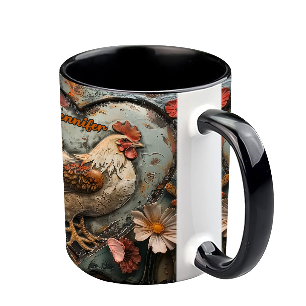 Stunning Chicken - Personalized Chicken Accent Mug