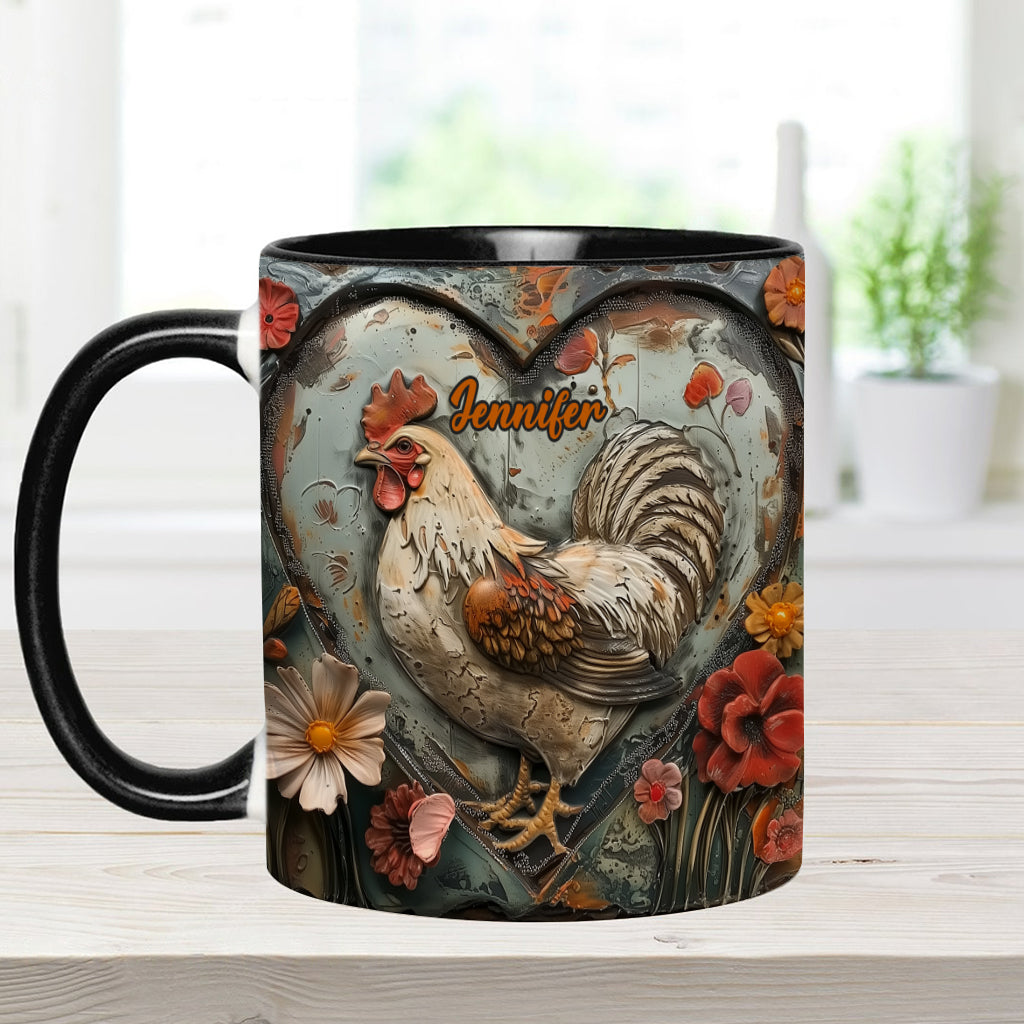 Stunning Chicken - Personalized Chicken Accent Mug