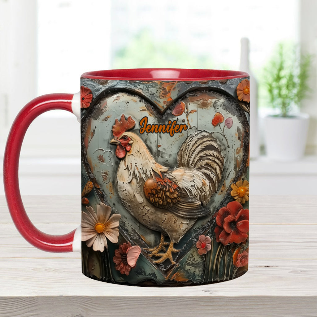 Stunning Chicken - Personalized Chicken Accent Mug