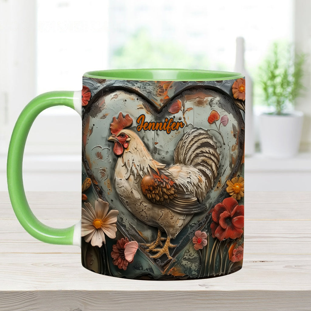 Stunning Chicken - Personalized Chicken Accent Mug