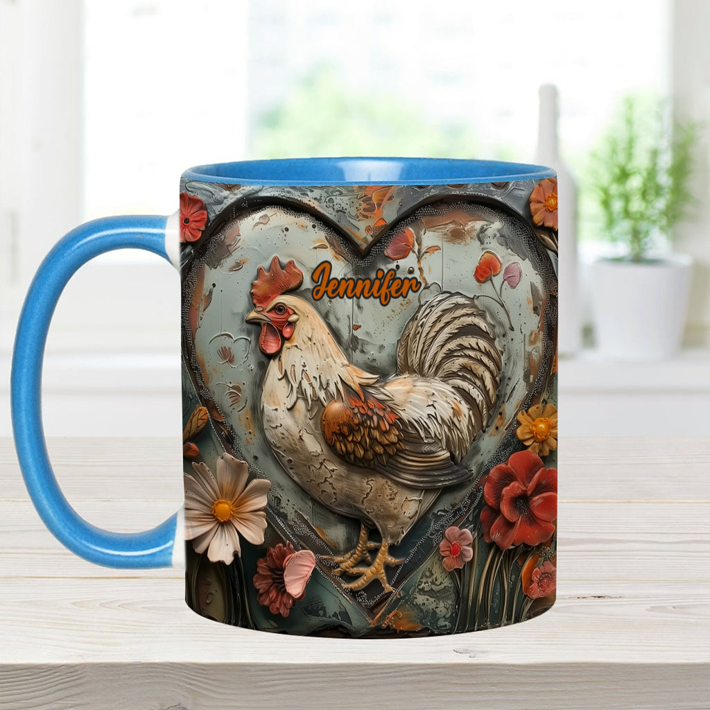 Stunning Chicken - Personalized Chicken Accent Mug