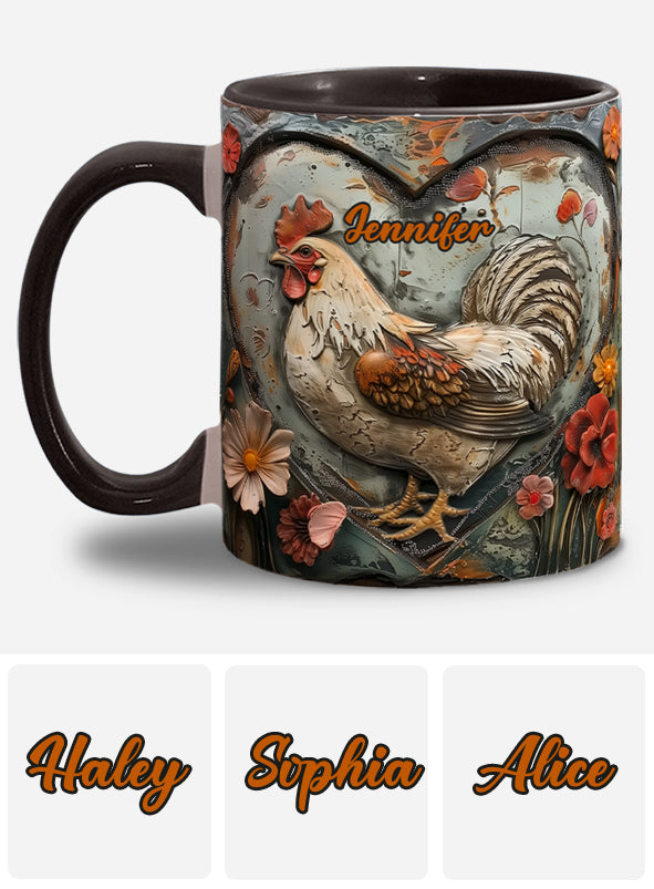 Stunning Chicken - Personalized Chicken Accent Mug