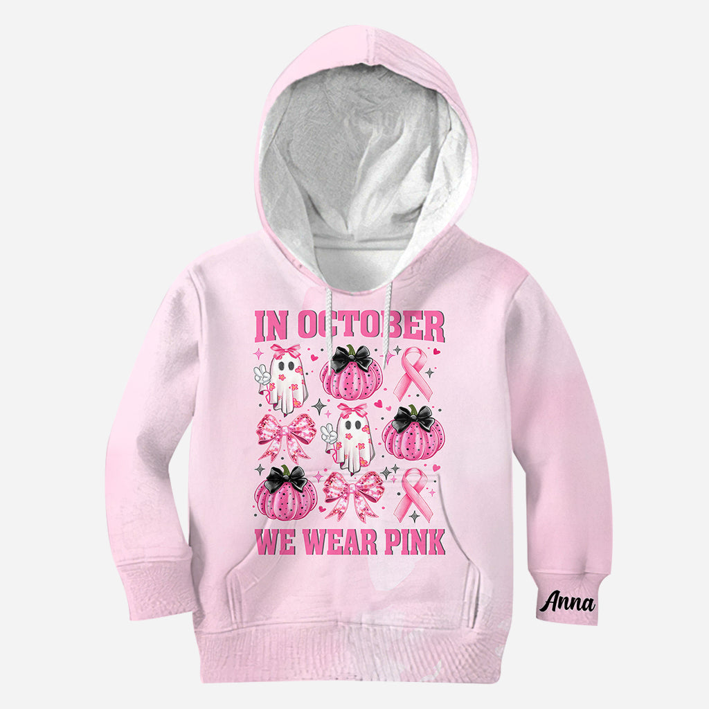 In October We Wear Pink - Personalized Breast Cancer Awareness All Over Shirt