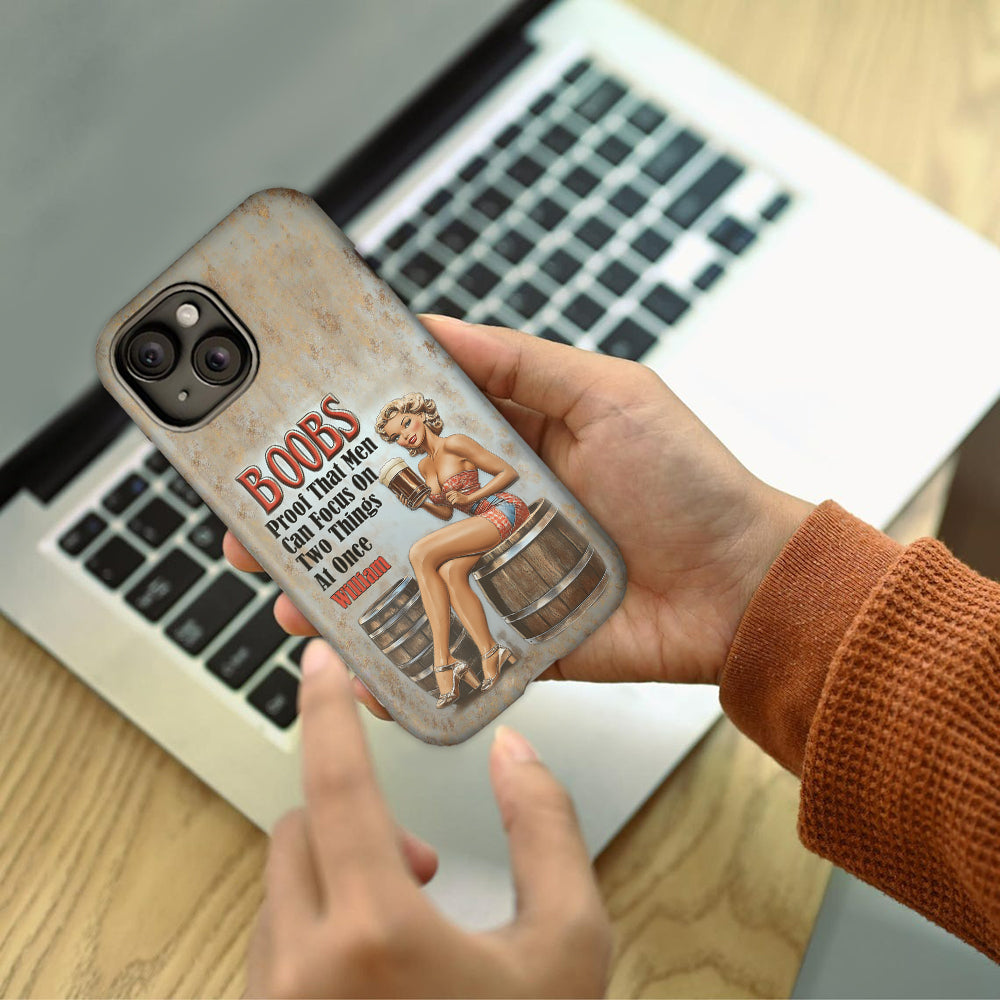 Proof That Men Can Focus on Two Things at Once - Personalized Beer Full Print Phone Case