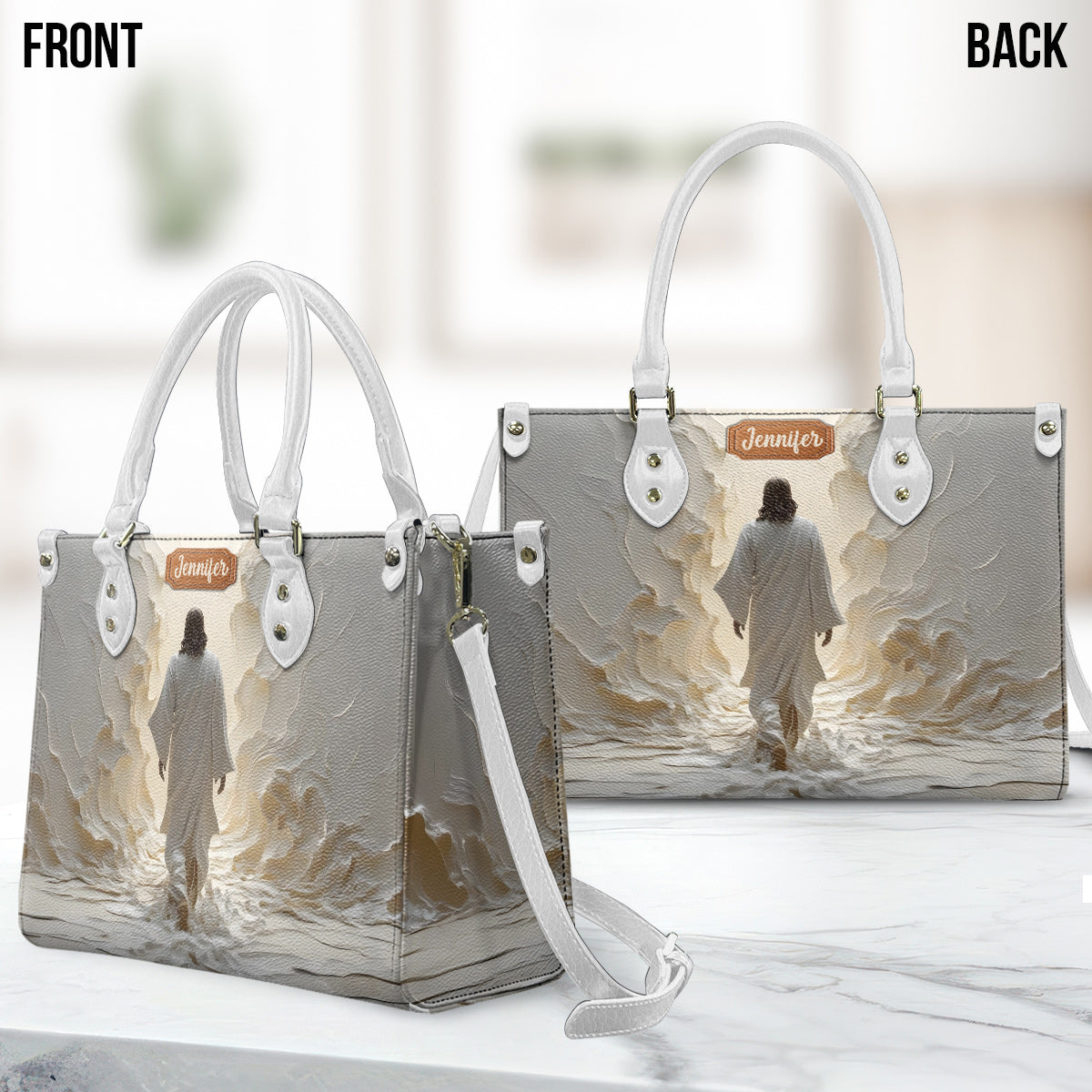 Walk With God - Personalized Christian Leather Handbag