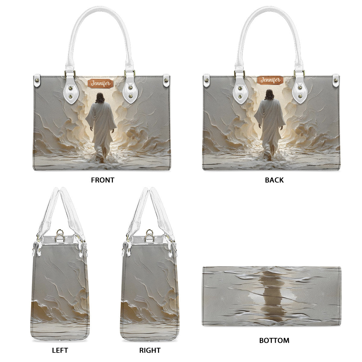 Walk With God - Personalized Christian Leather Handbag