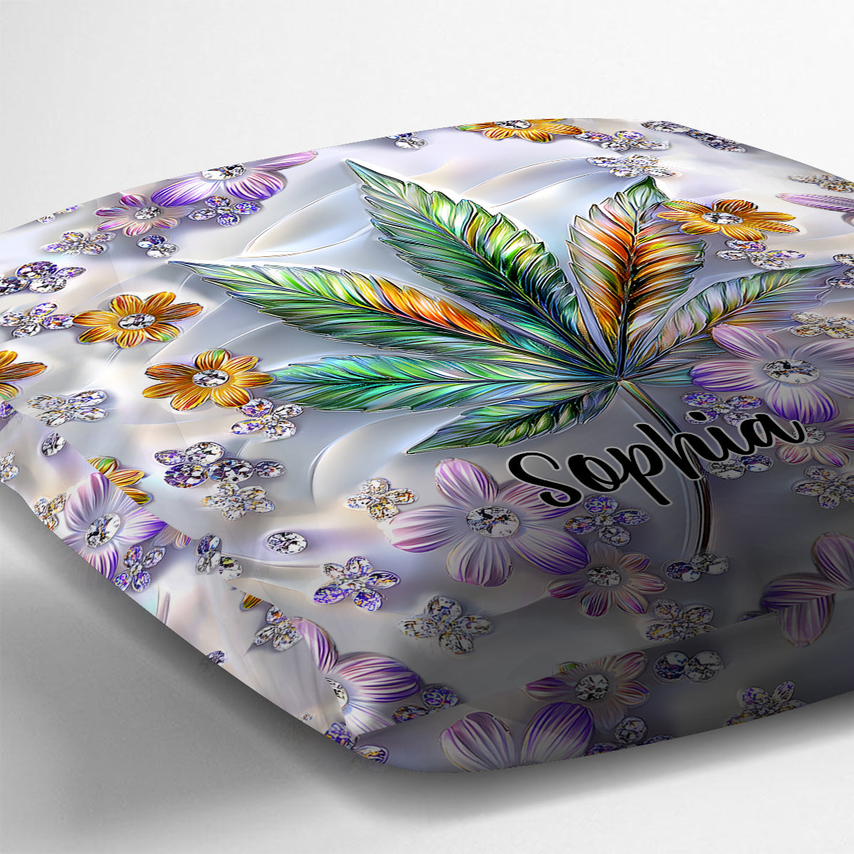 Beautiful Leaf - Personalized Weed Throw Pillow