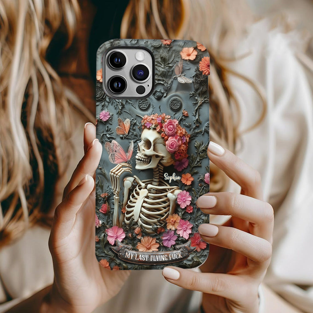 My Last Flying F*ck - Personalized Skull Full Print Phone Case