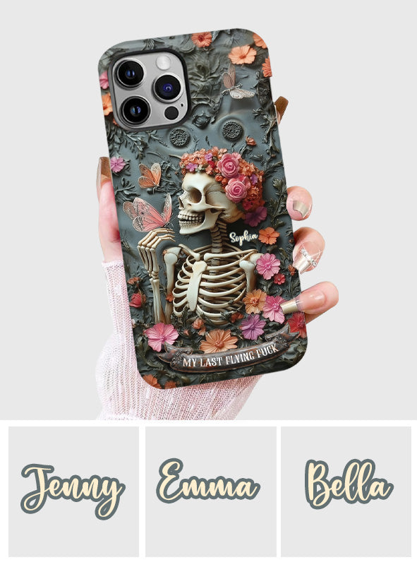 My Last Flying F*ck - Personalized Skull Full Print Phone Case