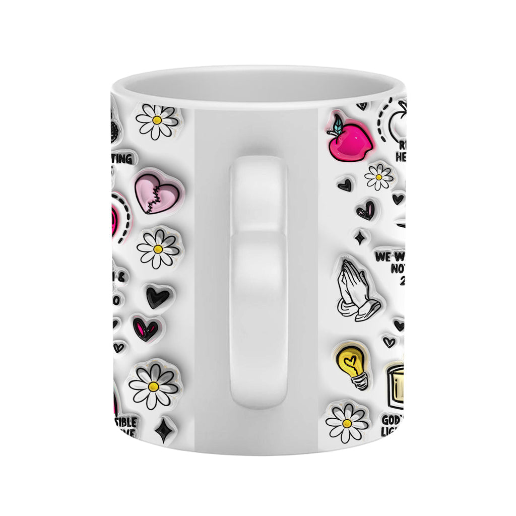 When Life is Hard Remember - Personalized Christian Heart Handle Mug