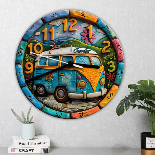 Hippie Soul - Personalized Hippie Wall Clock