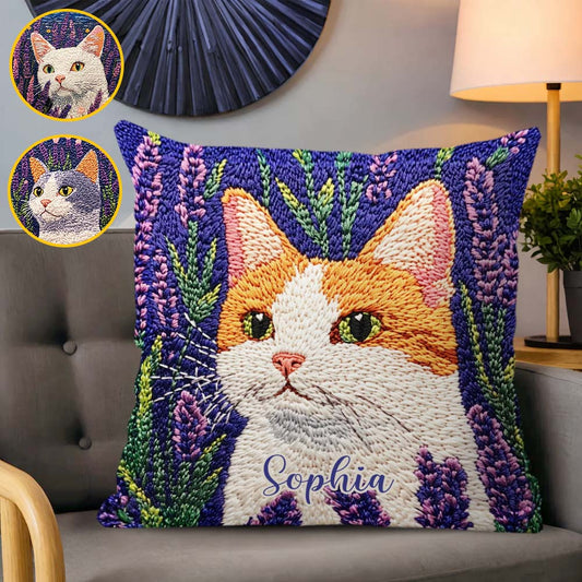 Dreamy Cat - Personalized Cat Throw Pillow