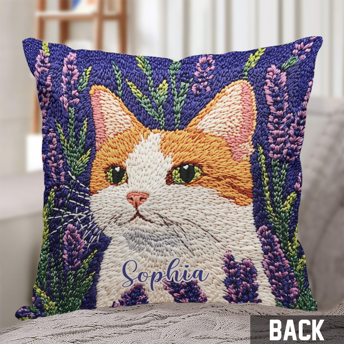 Dreamy Cat - Personalized Cat Throw Pillow