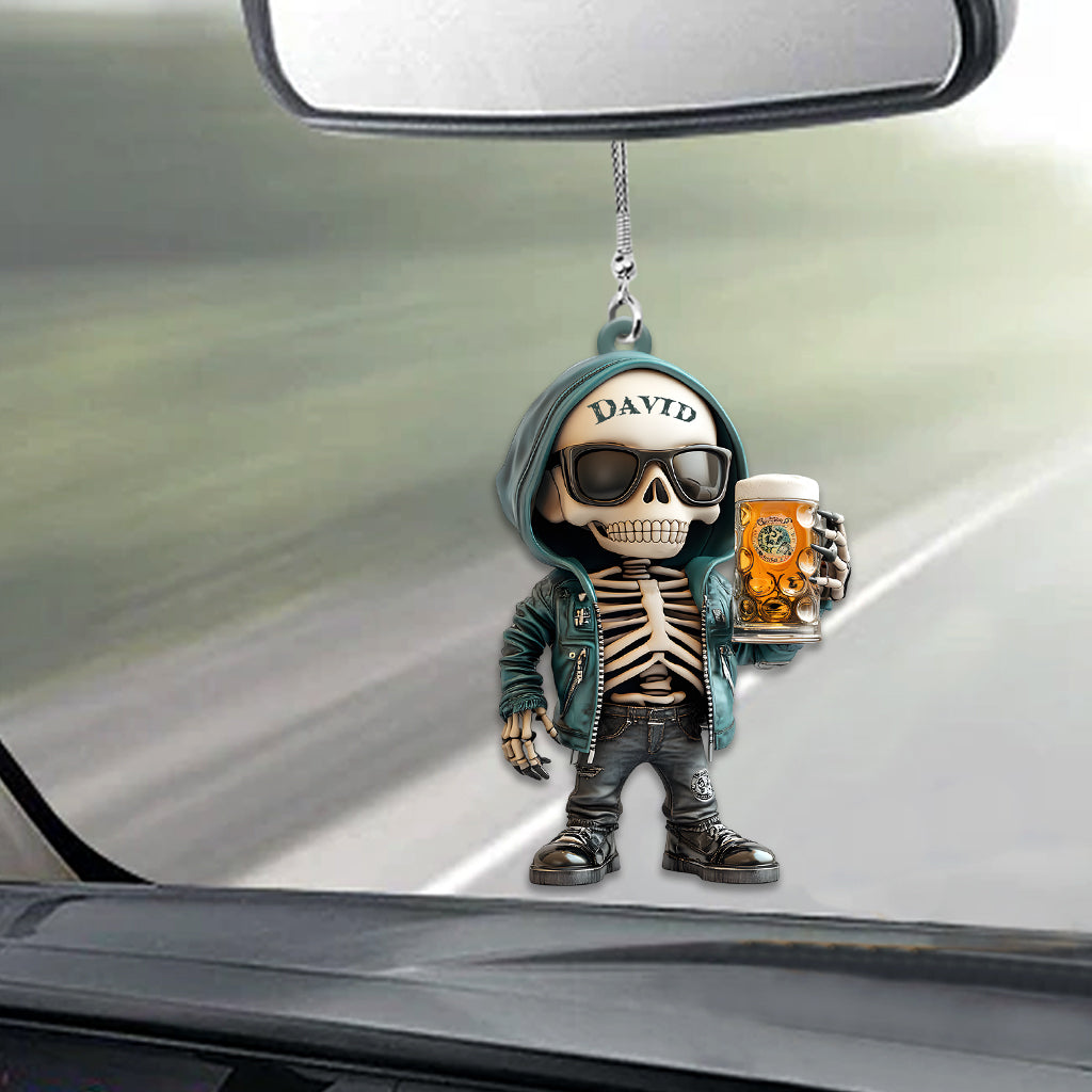 Cool Guys Drink Beer - Personalized Beer Car Ornament