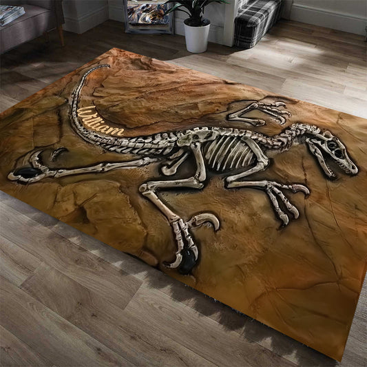 Dinosaur Fossil Replica - Personalized Dinosaur Rug