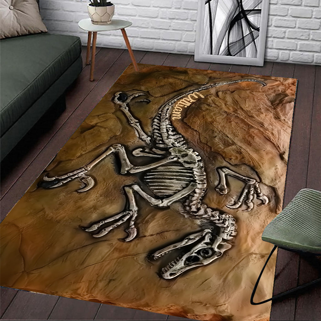 Dinosaur Fossil Replica - Personalized Dinosaur Rug