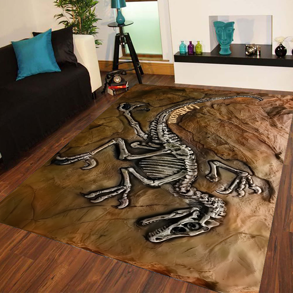 Dinosaur Fossil Replica - Personalized Dinosaur Rug