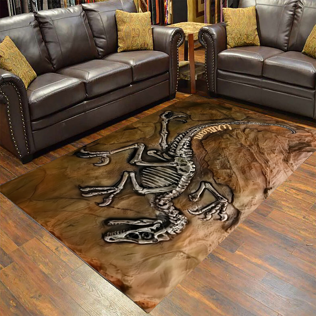 Dinosaur Fossil Replica - Personalized Dinosaur Rug