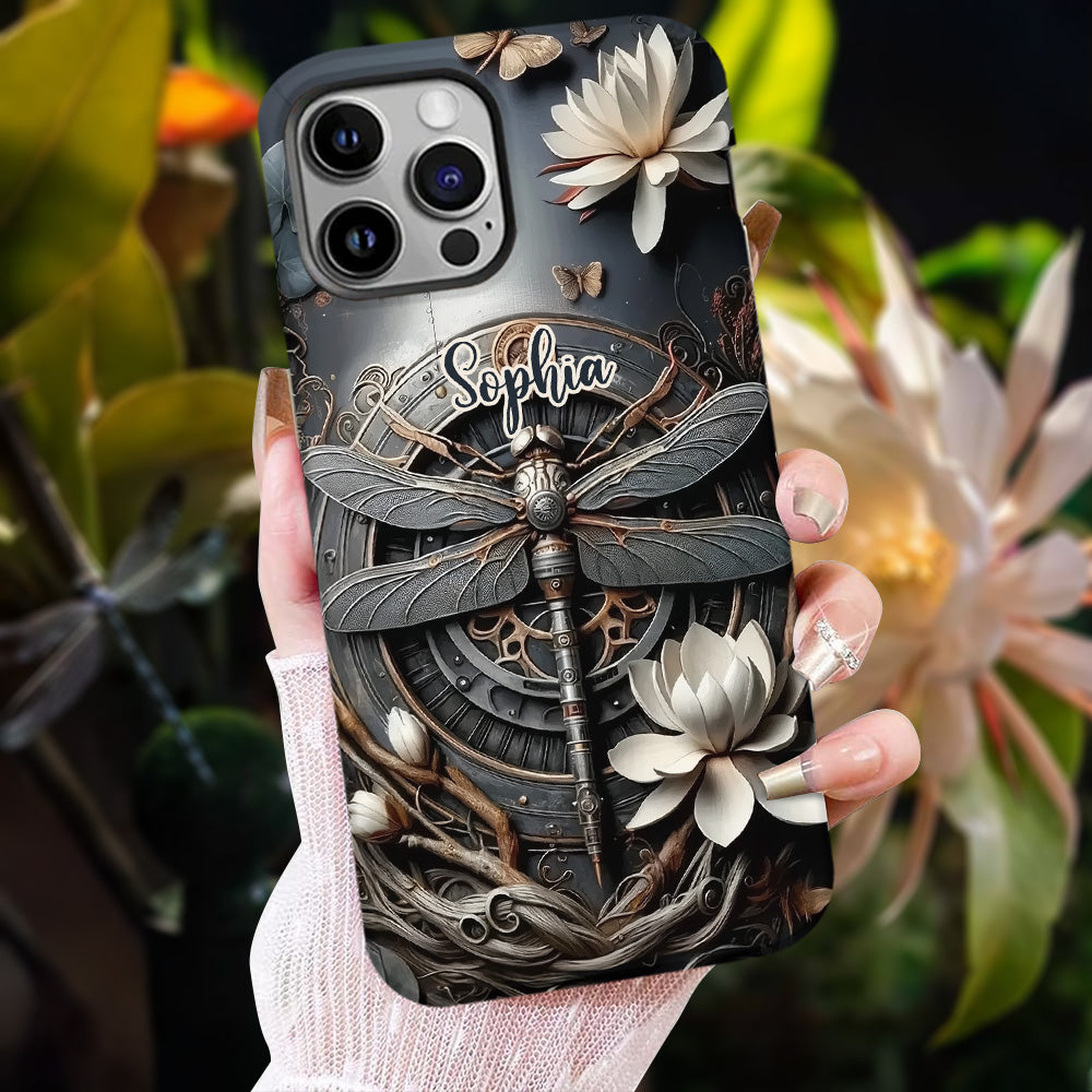 Black Dragonfly - Personalized Dragonfly Full Print Phone Case