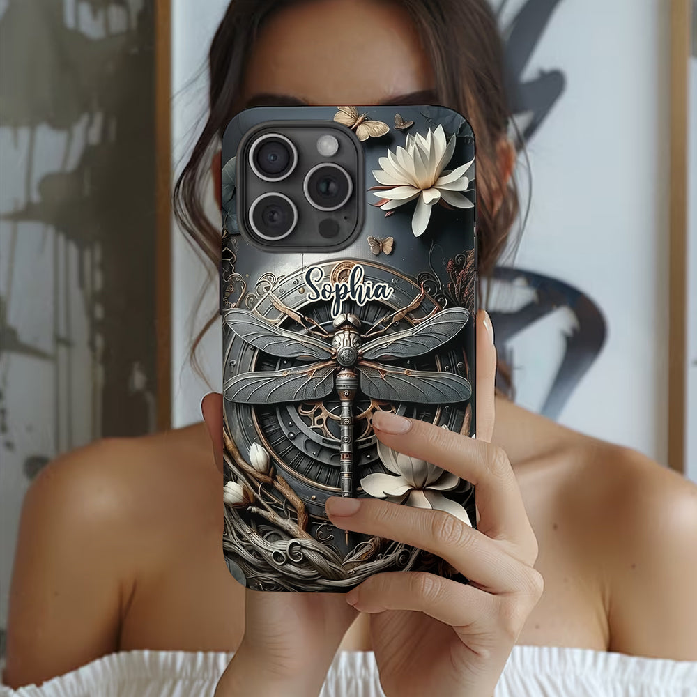 Black Dragonfly - Personalized Dragonfly Full Print Phone Case
