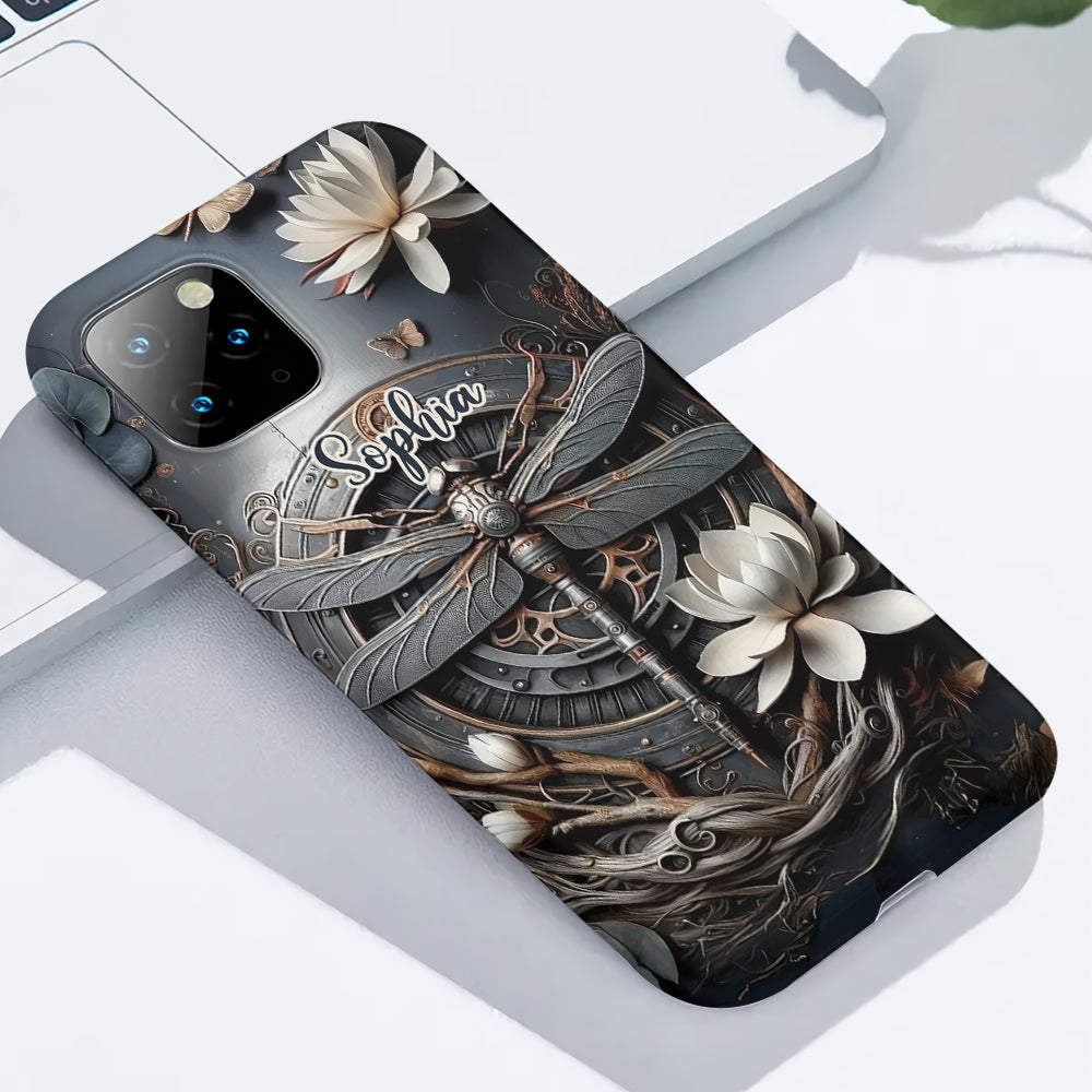 Black Dragonfly - Personalized Dragonfly Full Print Phone Case