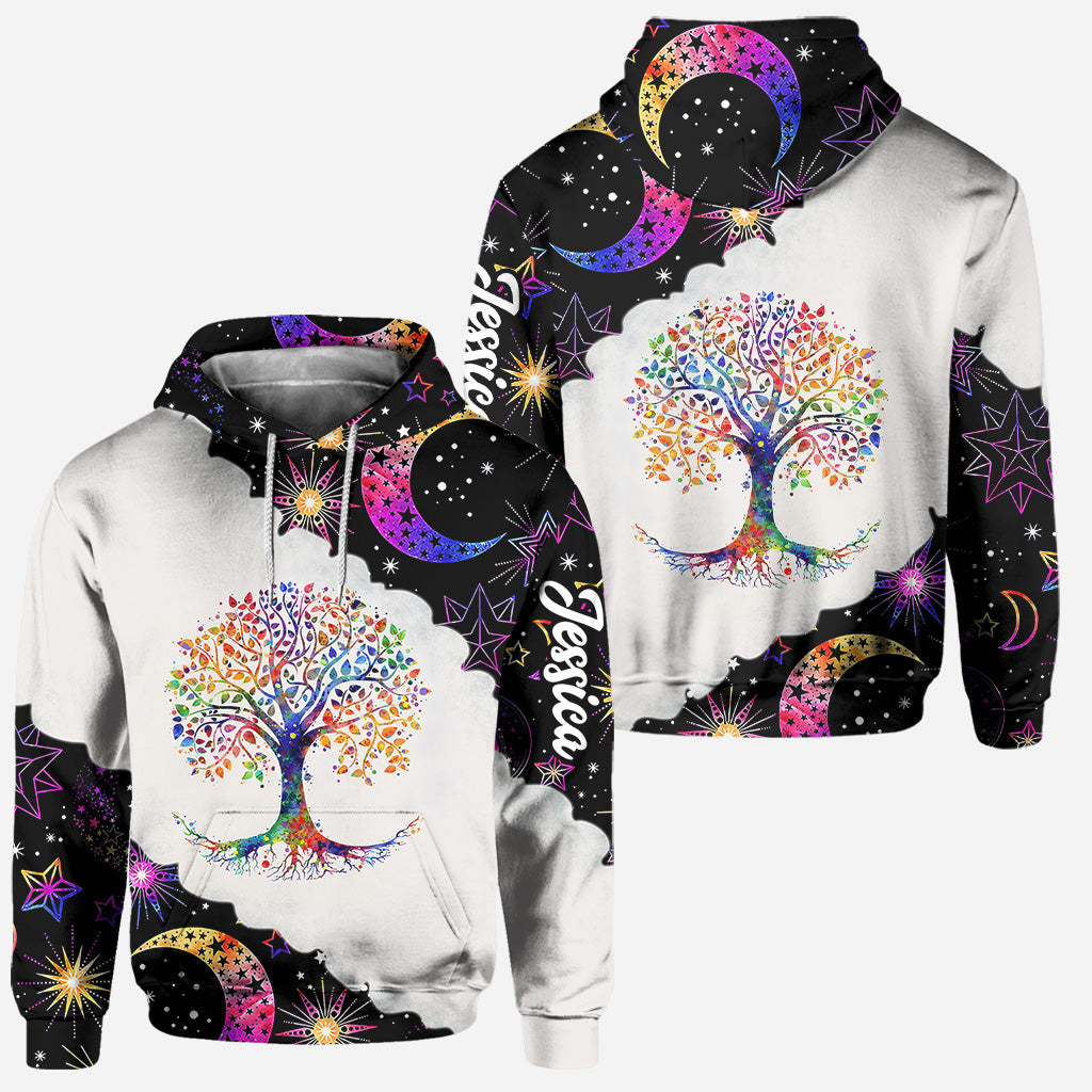 Live By The Sun Love By The Moon - Personalized Hippie Hoodie and Leggings