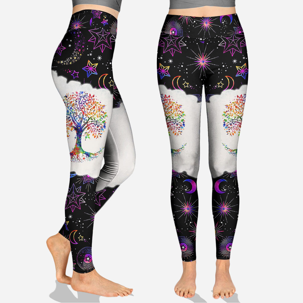 Live By The Sun Love By The Moon - Personalized Hippie Hoodie and Leggings