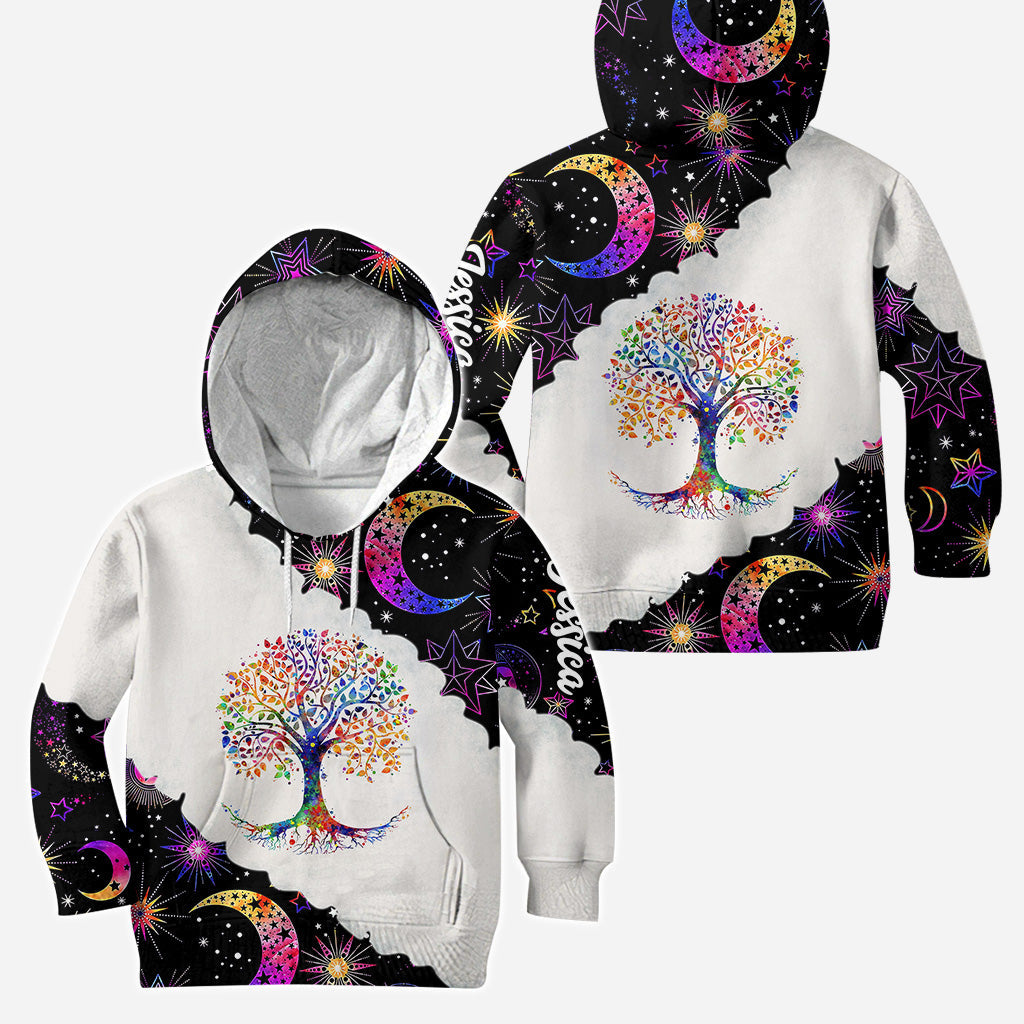 Live By The Sun Love By The Moon - Personalized Hippie Hoodie and Leggings