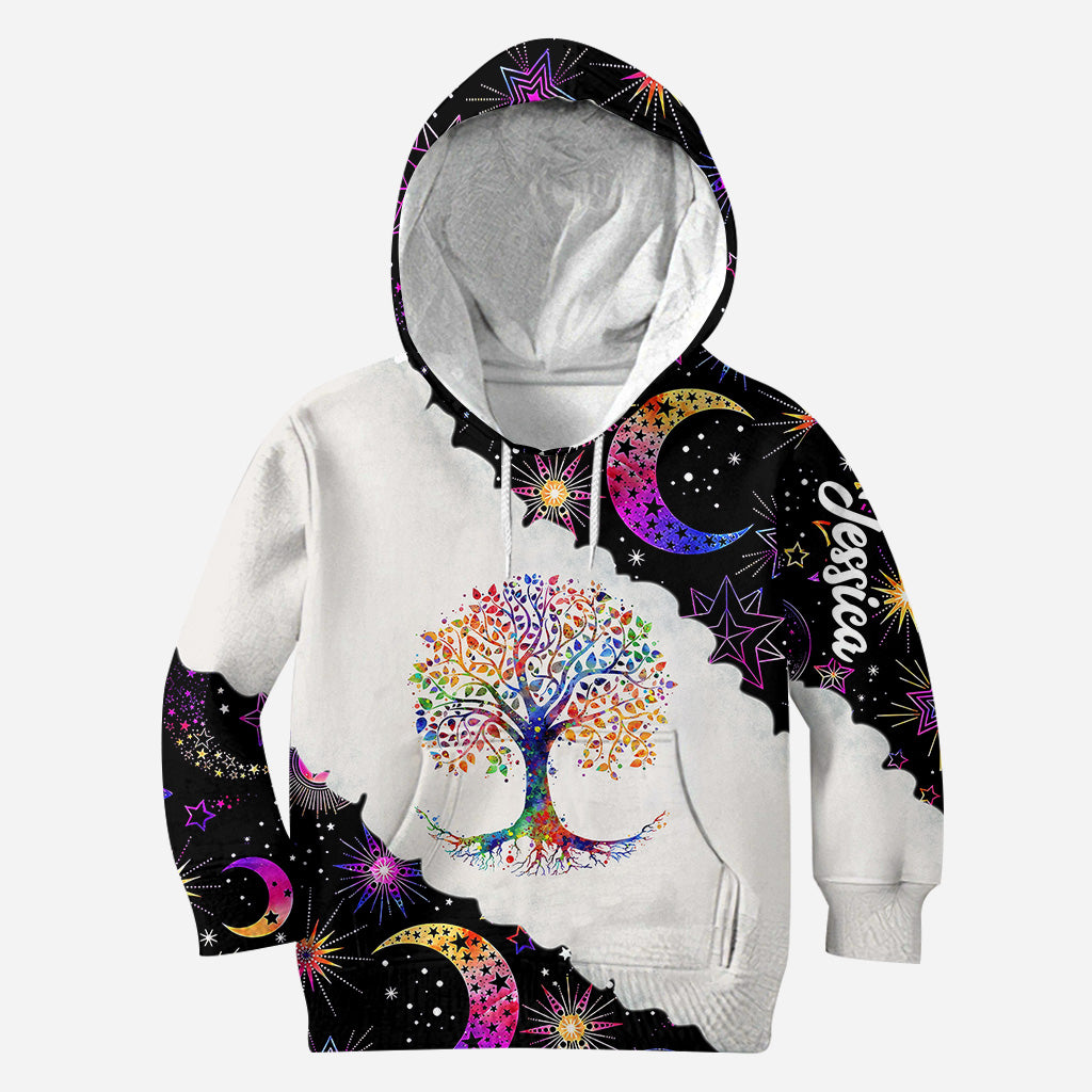 Live By The Sun Love By The Moon - Personalized Hippie Hoodie and Leggings