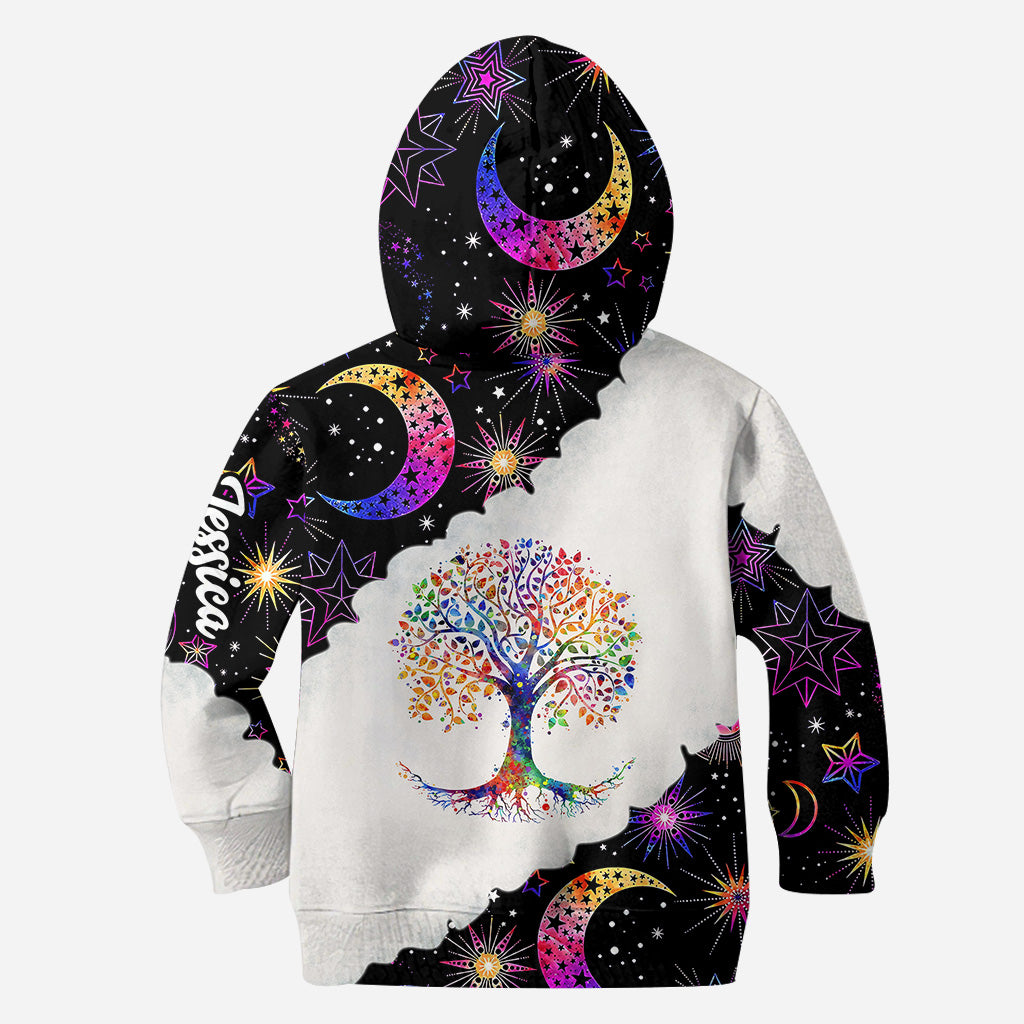 Live By The Sun Love By The Moon - Personalized Hippie Hoodie and Leggings