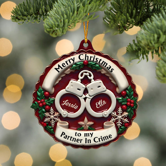 Partner In Crime - Personalized Bestie Ornament
