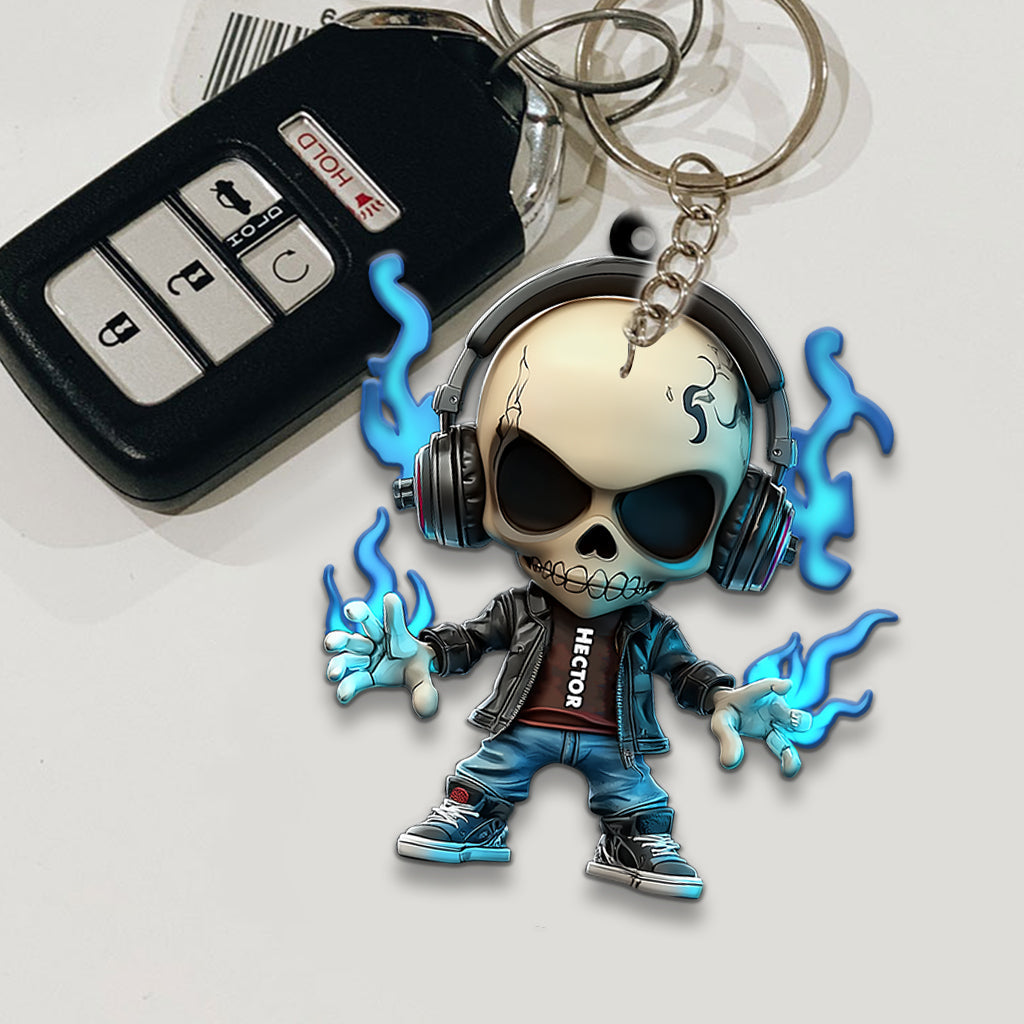 Cool Skull - Personalized Skull Keychain