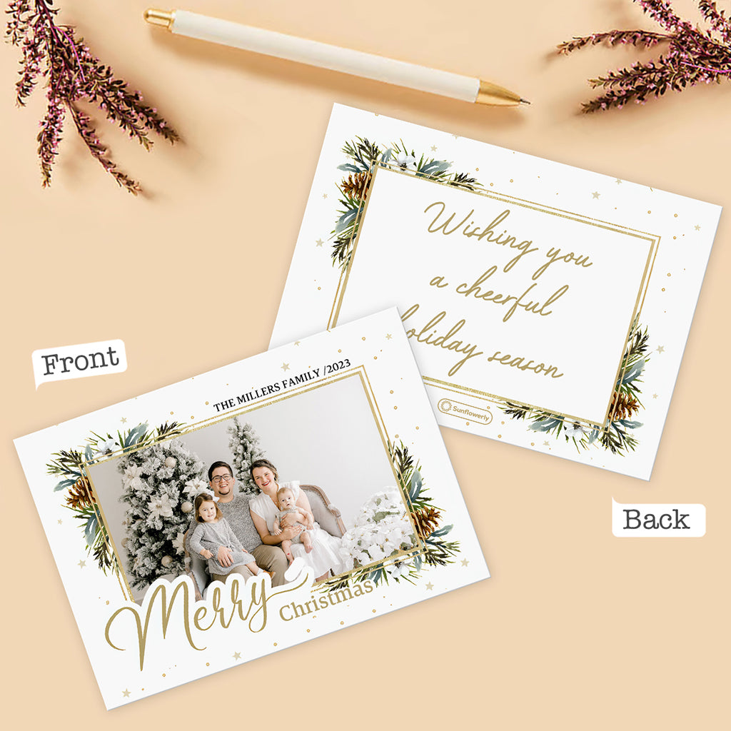 Merry Christmas  - Personalized Family Greeting Card