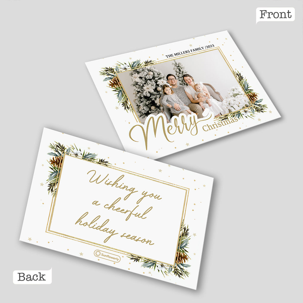 Merry Christmas  - Personalized Family Greeting Card