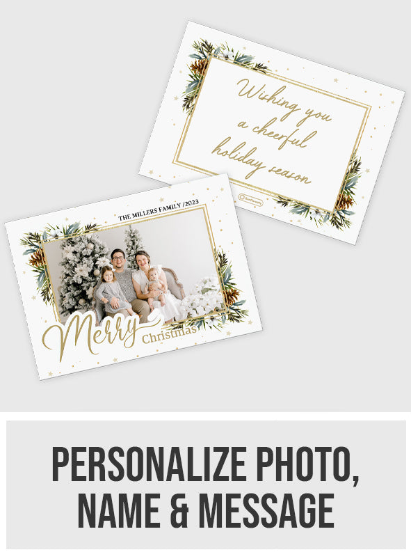 Merry Christmas  - Personalized Family Greeting Card