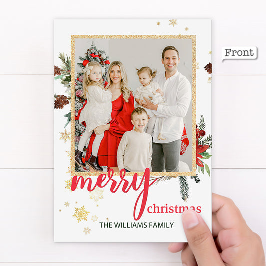 Merry Christmas - Personalized Family Greeting Card