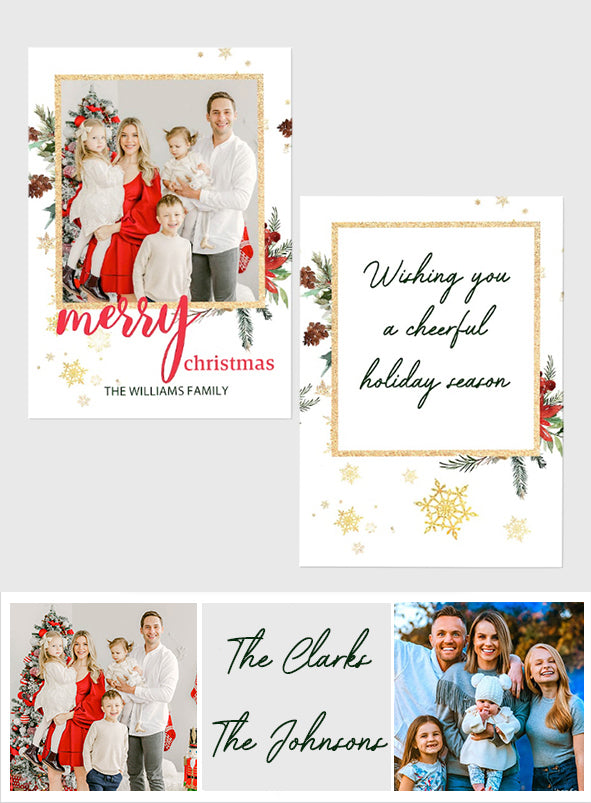 Merry Christmas - Personalized Family Greeting Card