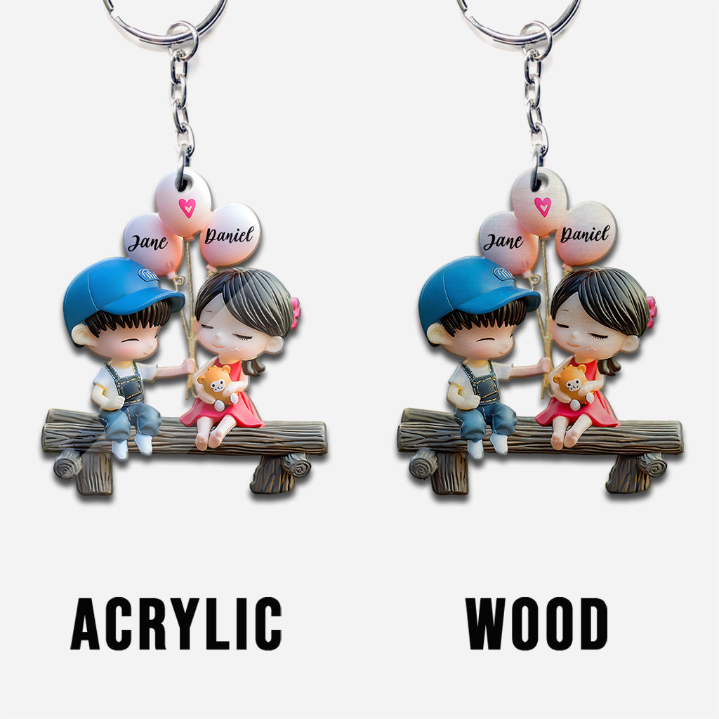 Together Forever - Personalized Couple Keychain