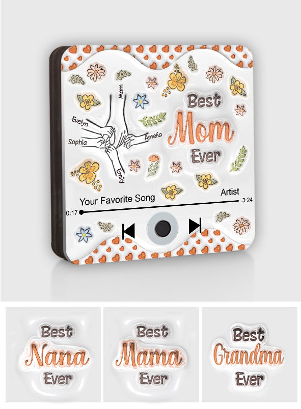 Best Mom Ever - Personalized Mother Music Fridge Magnet