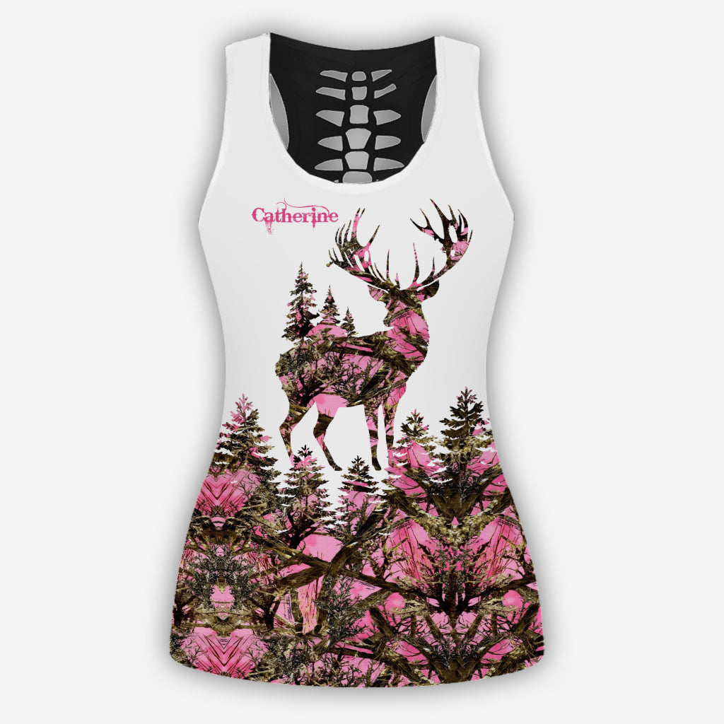 Country Girl - Personalized Hunting Hollow Tank Top and Leggings
