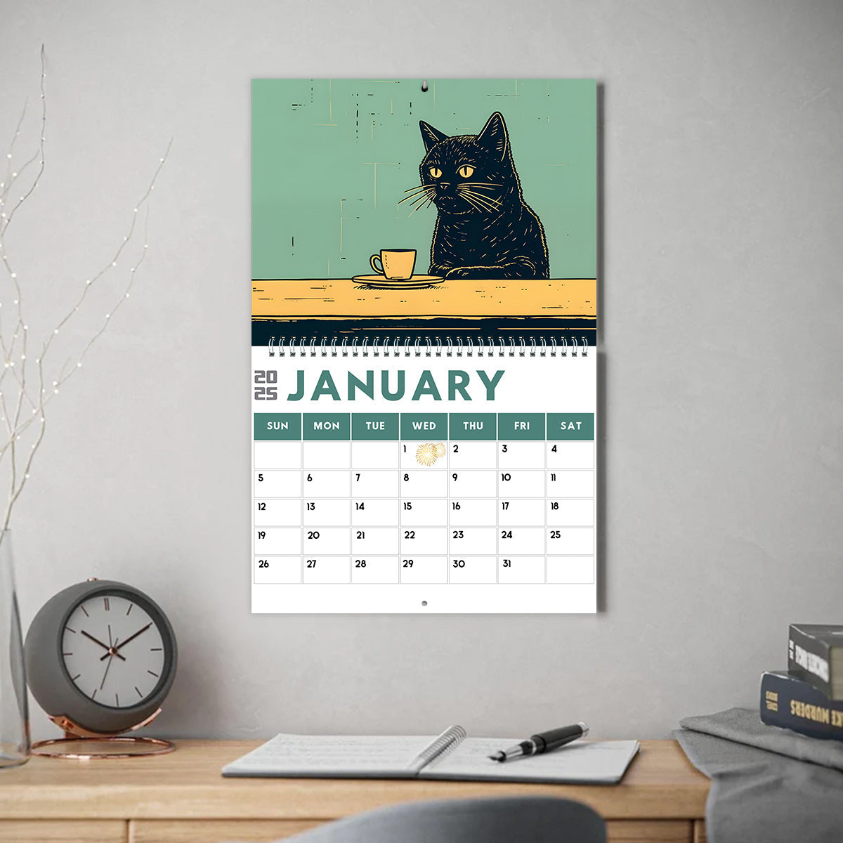 Cute Cat - Personalized Cat Wall Calendar