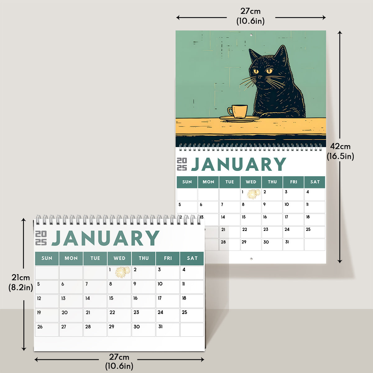 Cute Cat - Personalized Cat Wall Calendar