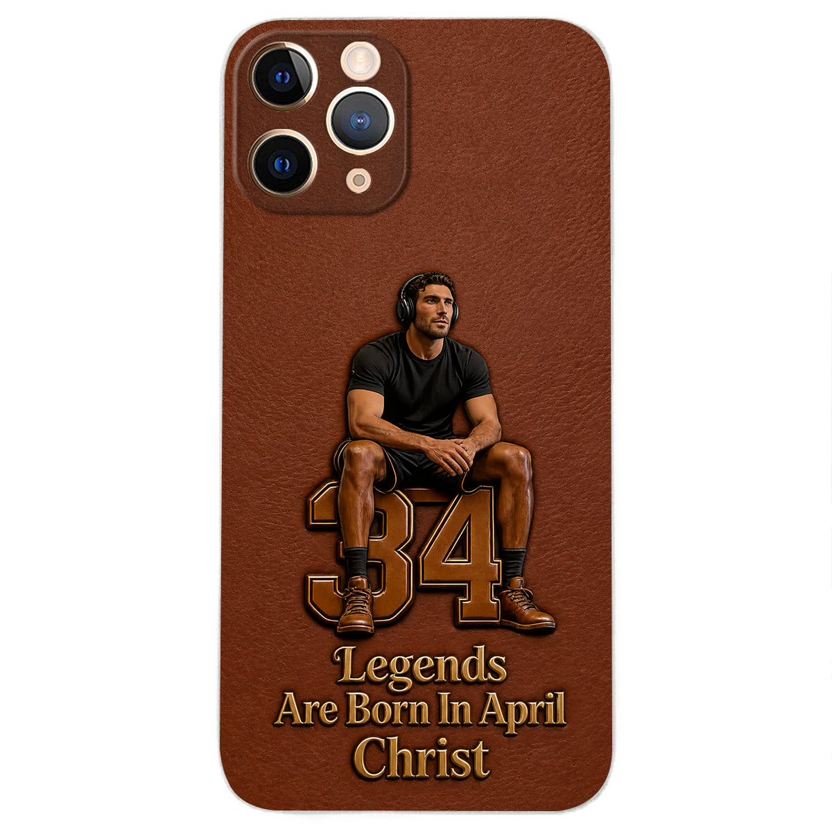 Happy Birthday Legends - Personalized Birthday 3D Embossed Leather Phone Case