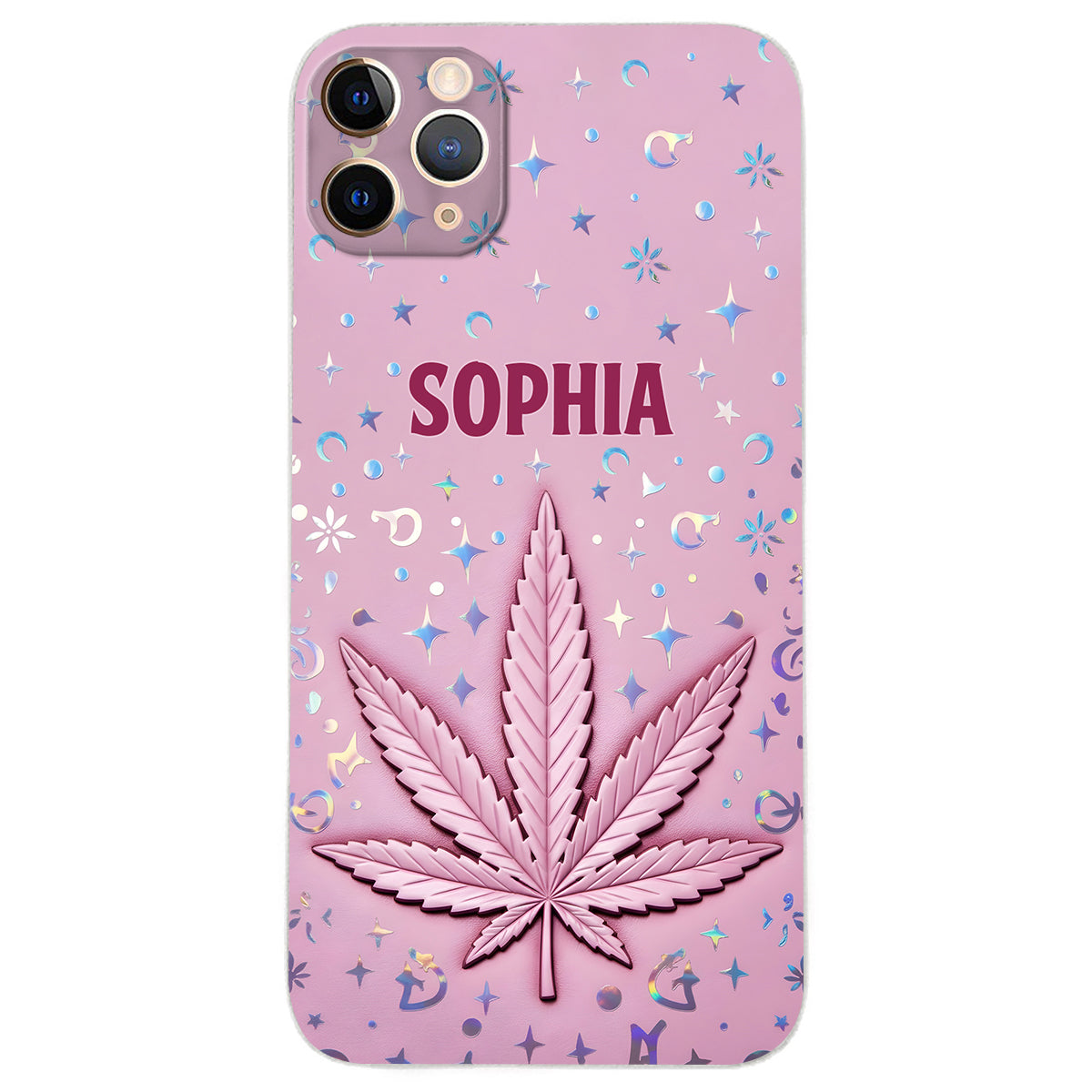 Stoner Chick - Personalized Weed Leather Phone Case