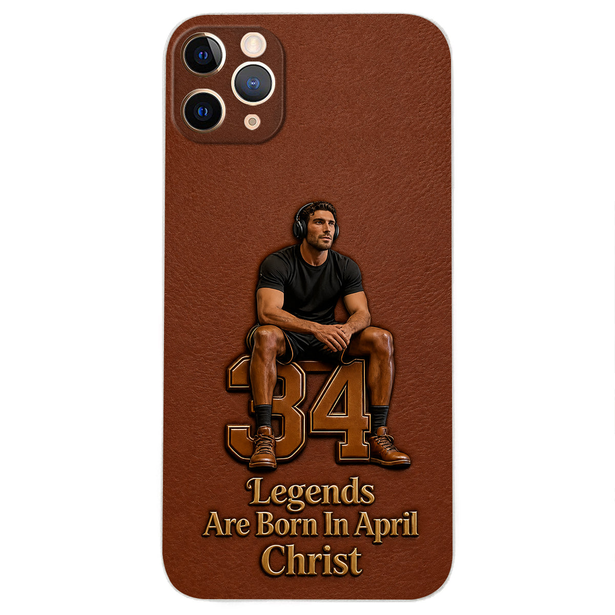 Happy Birthday Legends - Personalized Birthday 3D Embossed Leather Phone Case