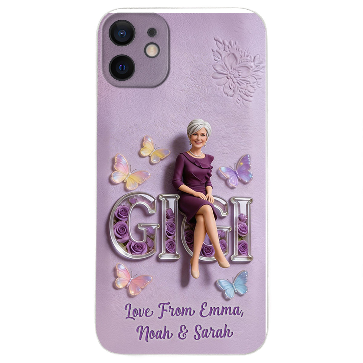 Custom Any Photo - Personalized Mother 3D Embossed Leather Phone Case