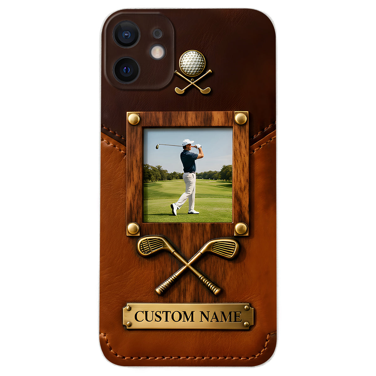 The Memory On The Course - Personalized Golf Leather Phone Case