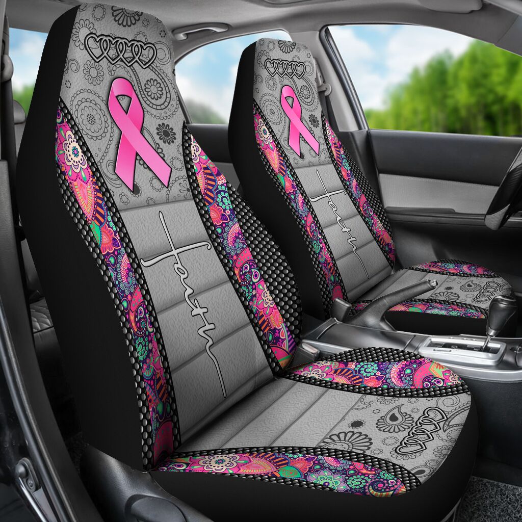 Faith Breast Cancer Awareness Seat Covers 0622