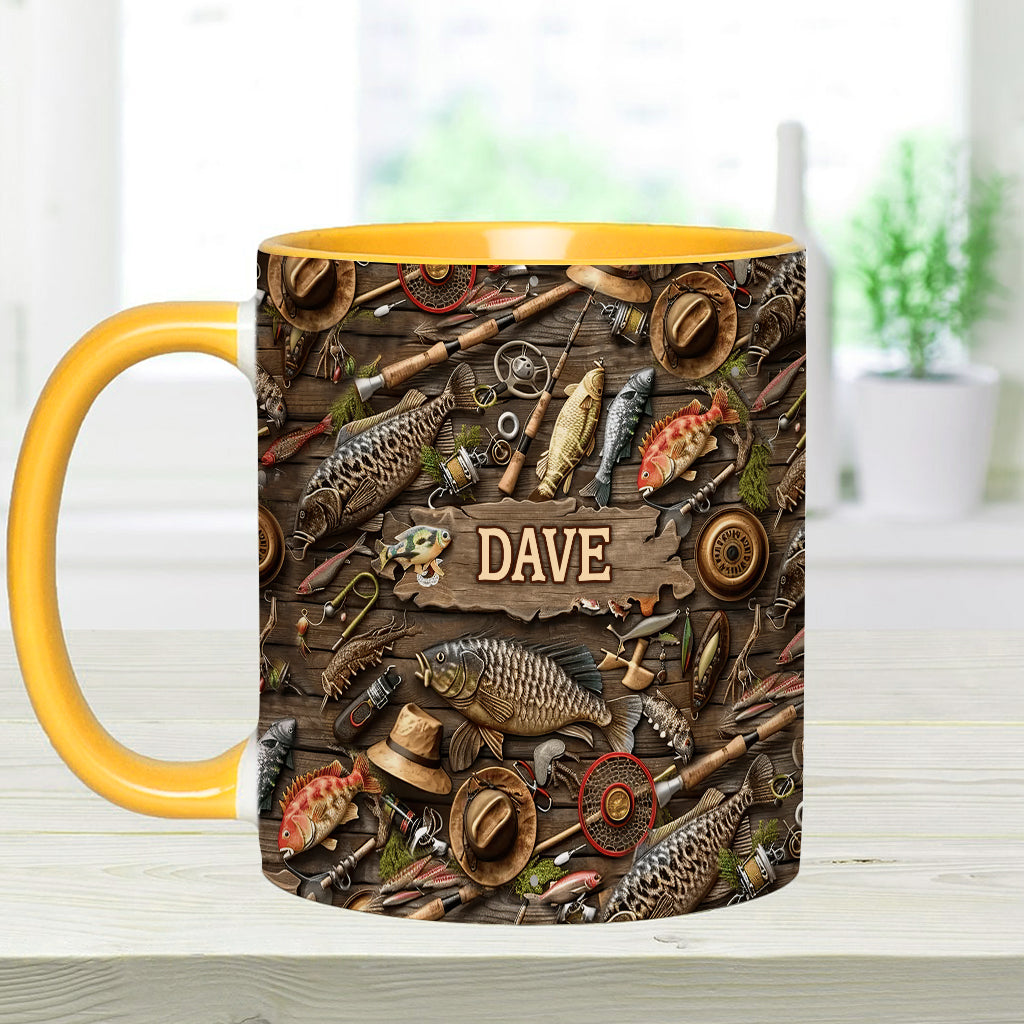 Love Fishing - Personalized Fishing Accent Mug